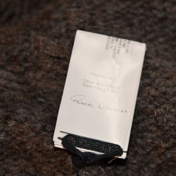 Rick Owens FW09 Crust Alpaca Merino Wool Knit Open Sweater Sz L - Picture 11 of 12